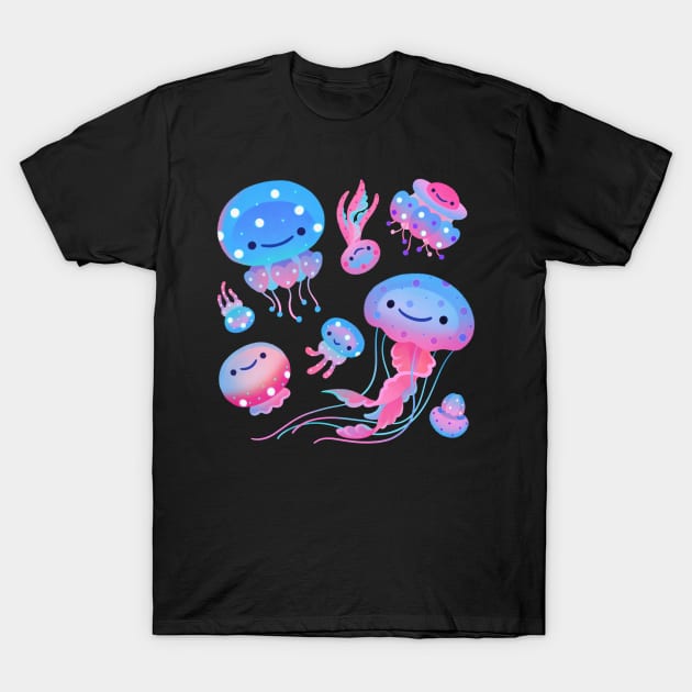 Polka dot jellyfish T-Shirt by pikaole